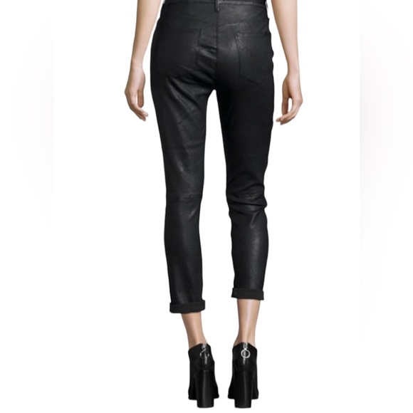 RtA Ryder Cropped Stretch Leather Slouchy Slim Pants - Picture 2 of 6